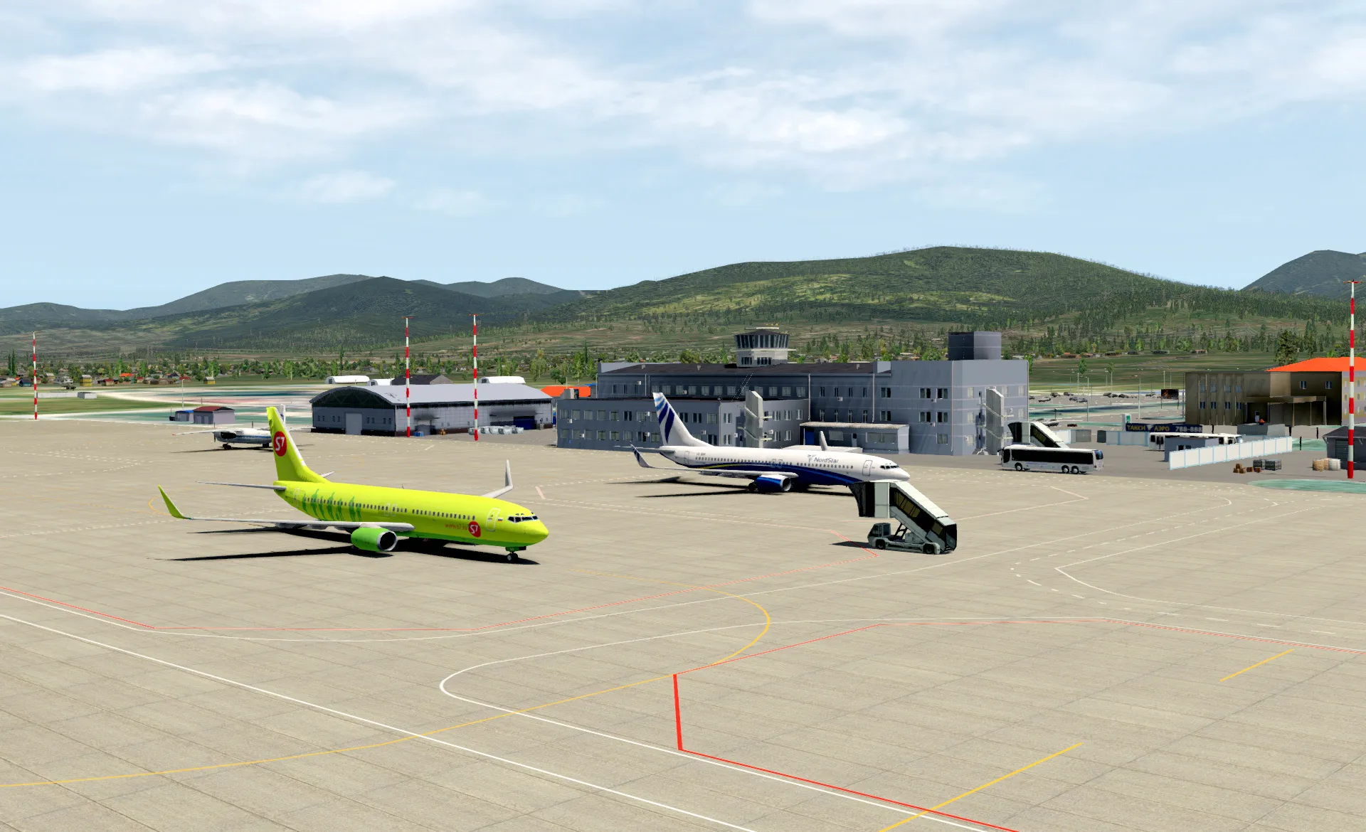 Аэропорт UHSS ( Южно-Сахалинск, Россия )