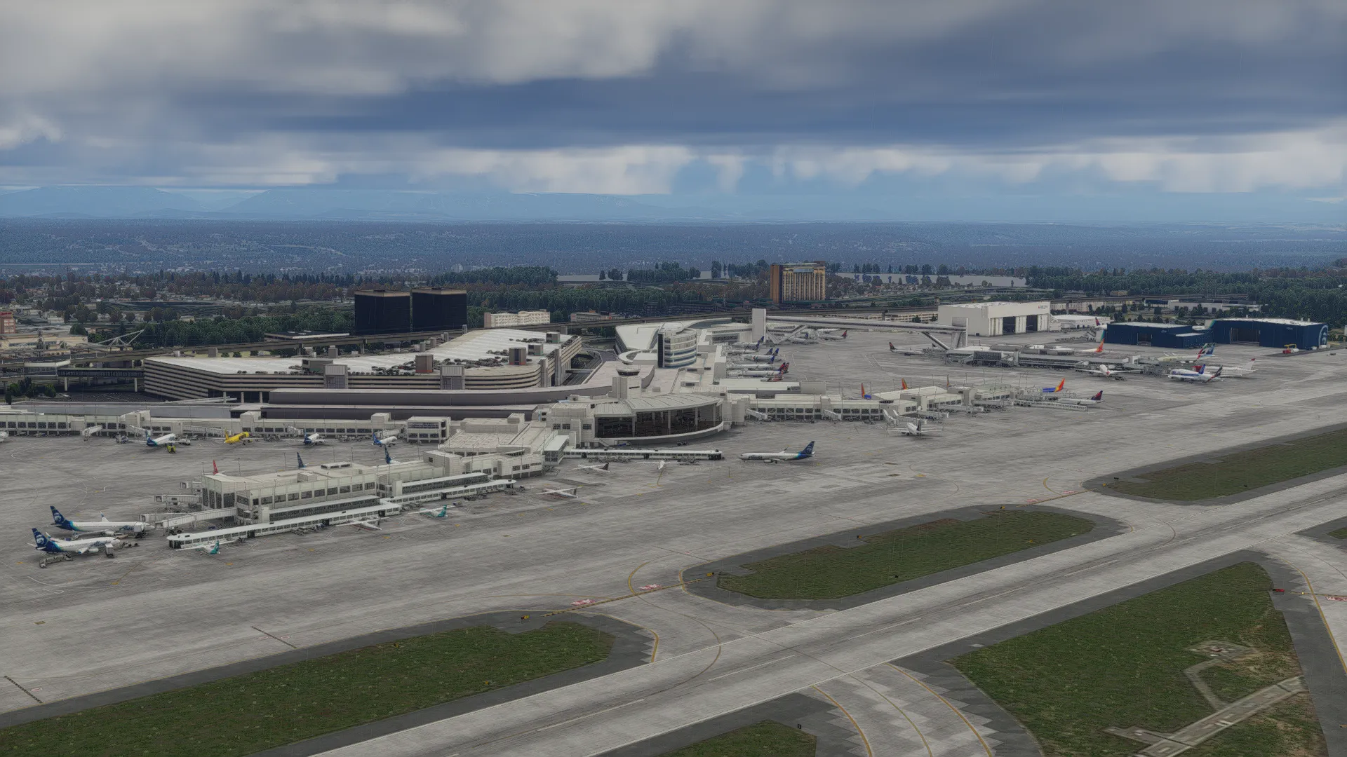 Аэропорт KSEA ( Сиэтл, США ) + город