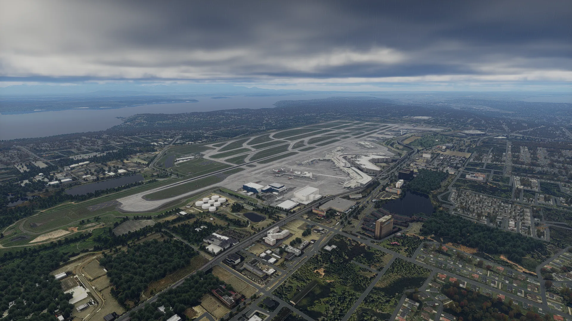 Аэропорт KSEA ( Сиэтл, США ) + город