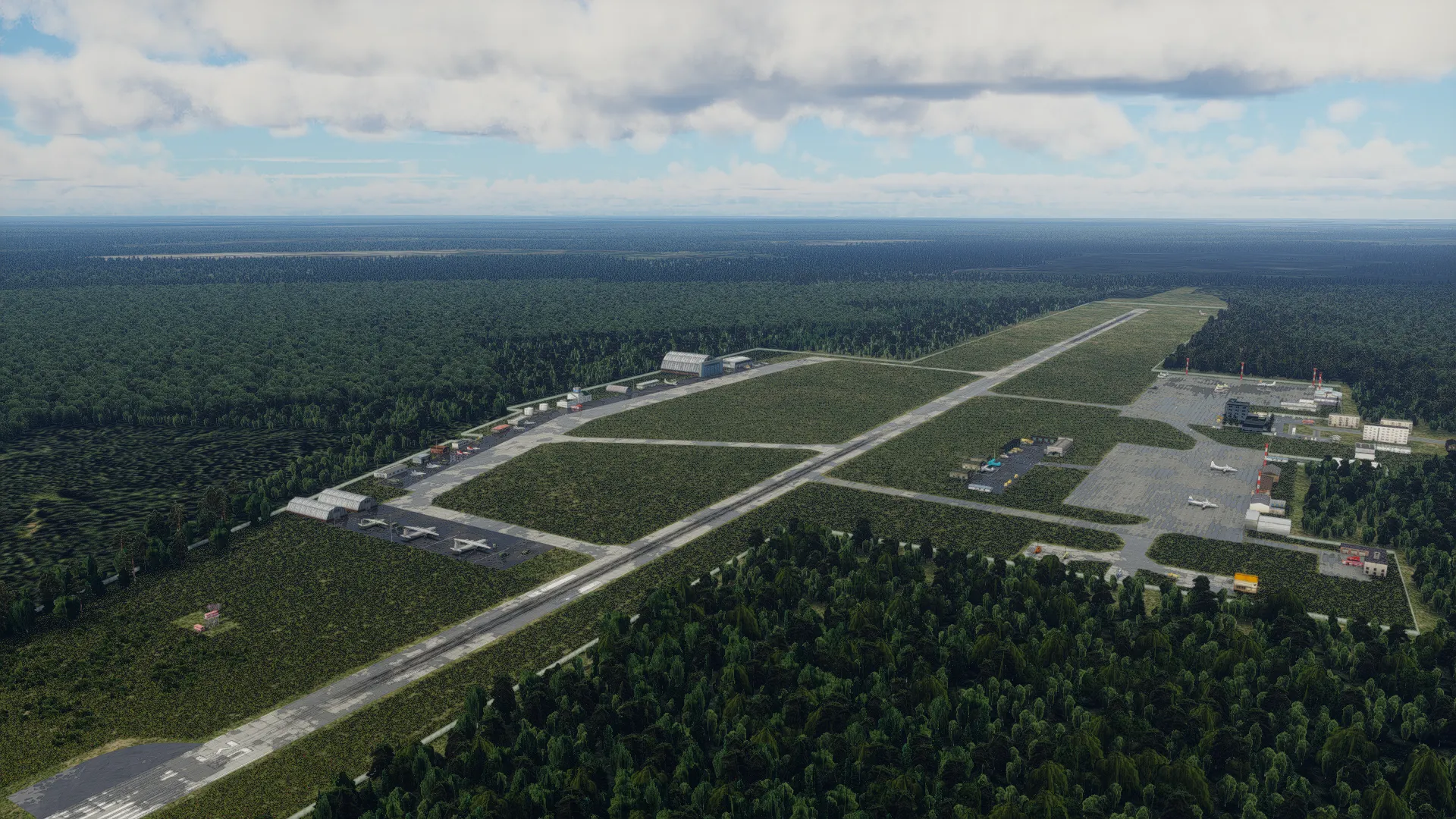 Аэропорт ULAH ( Васьково, Россия )