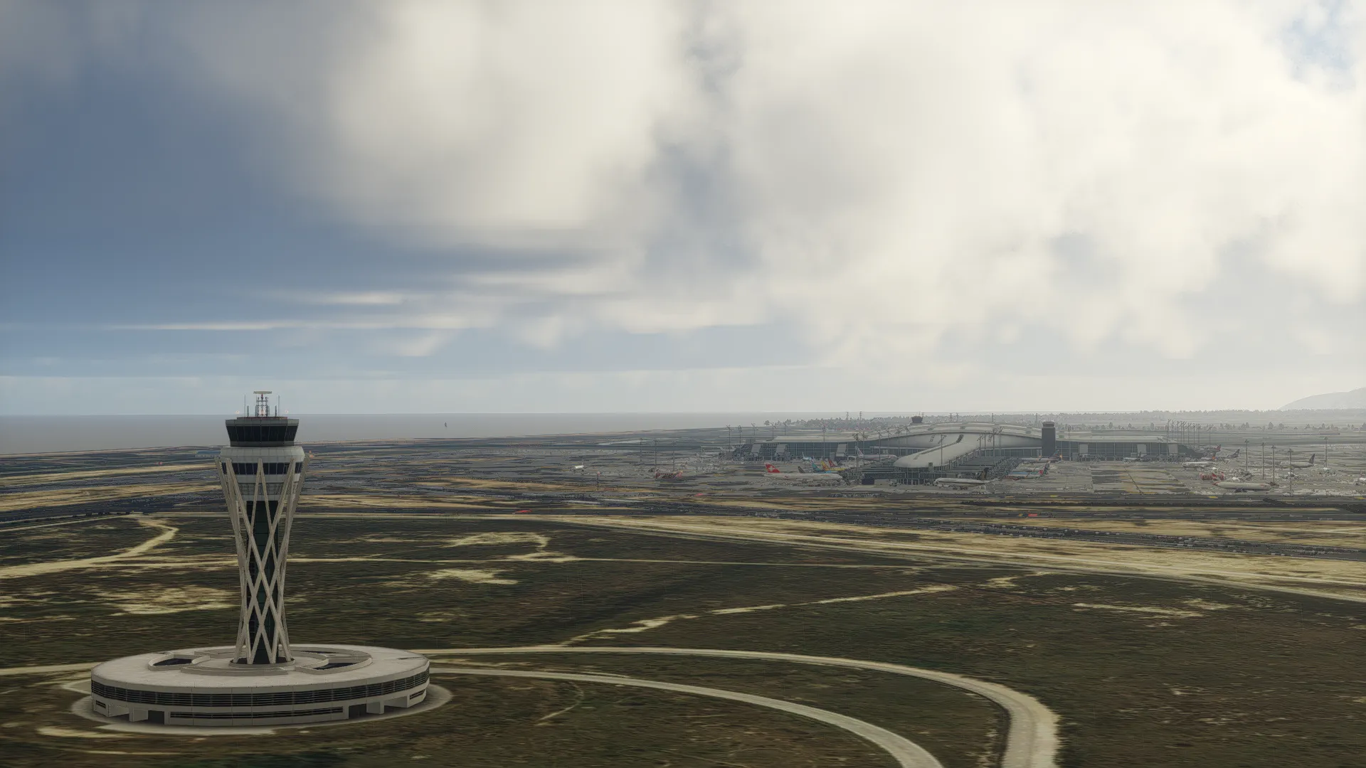 Аэропорт LEBL ( Барселона, Испания ) + лэндмарки