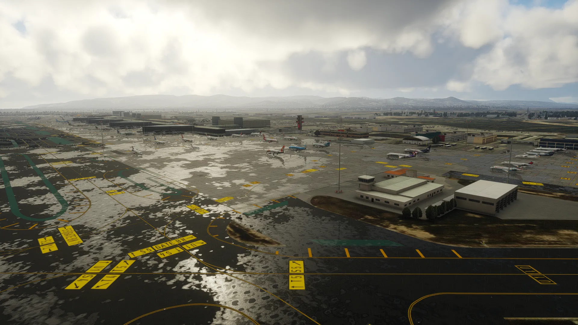 Аэропорт LEBL ( Барселона, Испания ) + лэндмарки