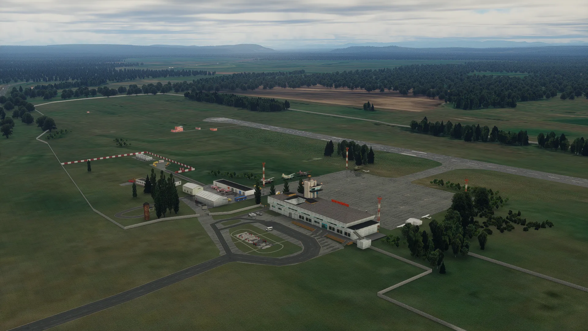 Аэропорт UNAU ( Казанцево, Россия )