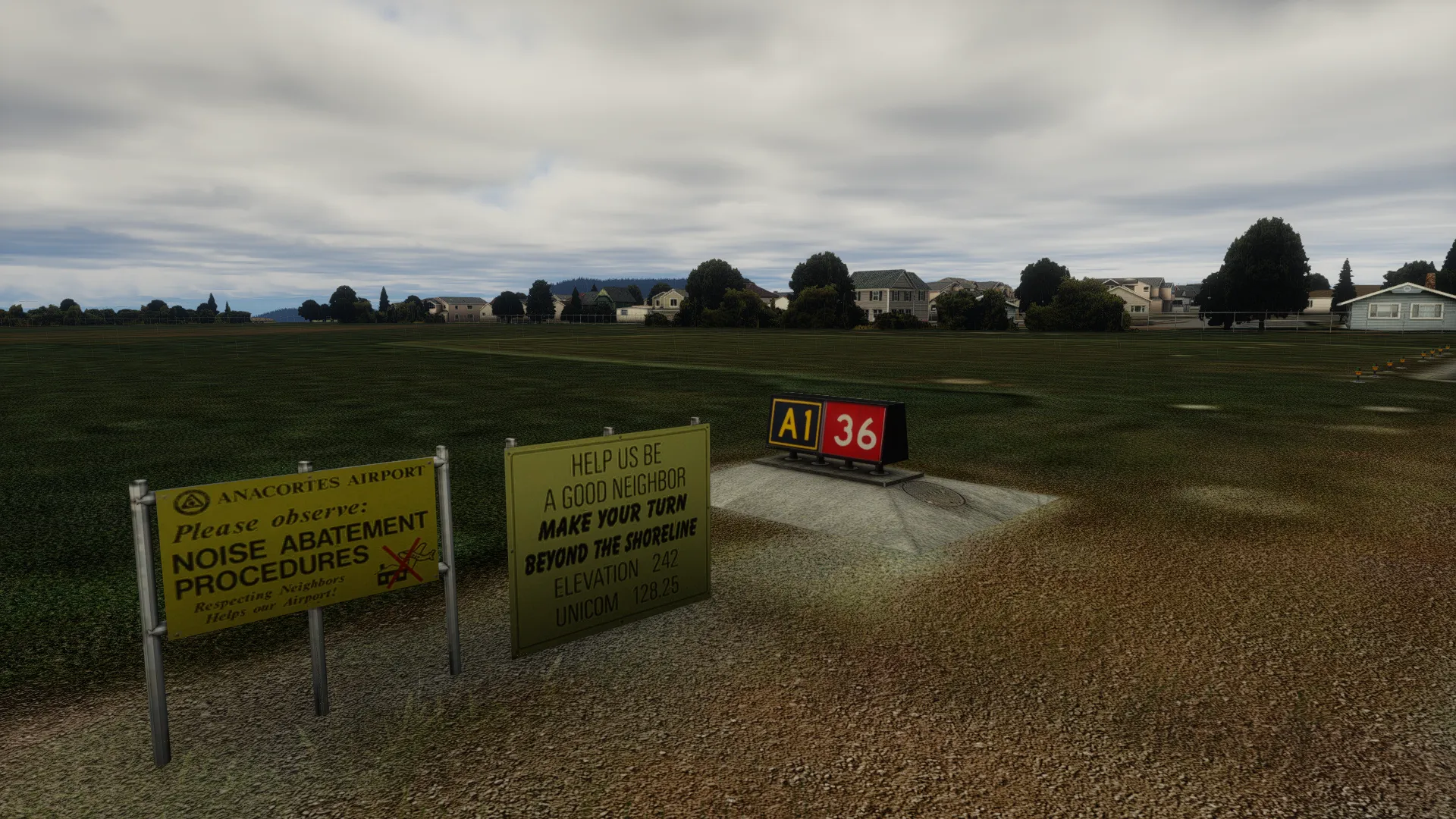 Аэропорт 74S ( Анакортс, США ) + лэндмарки