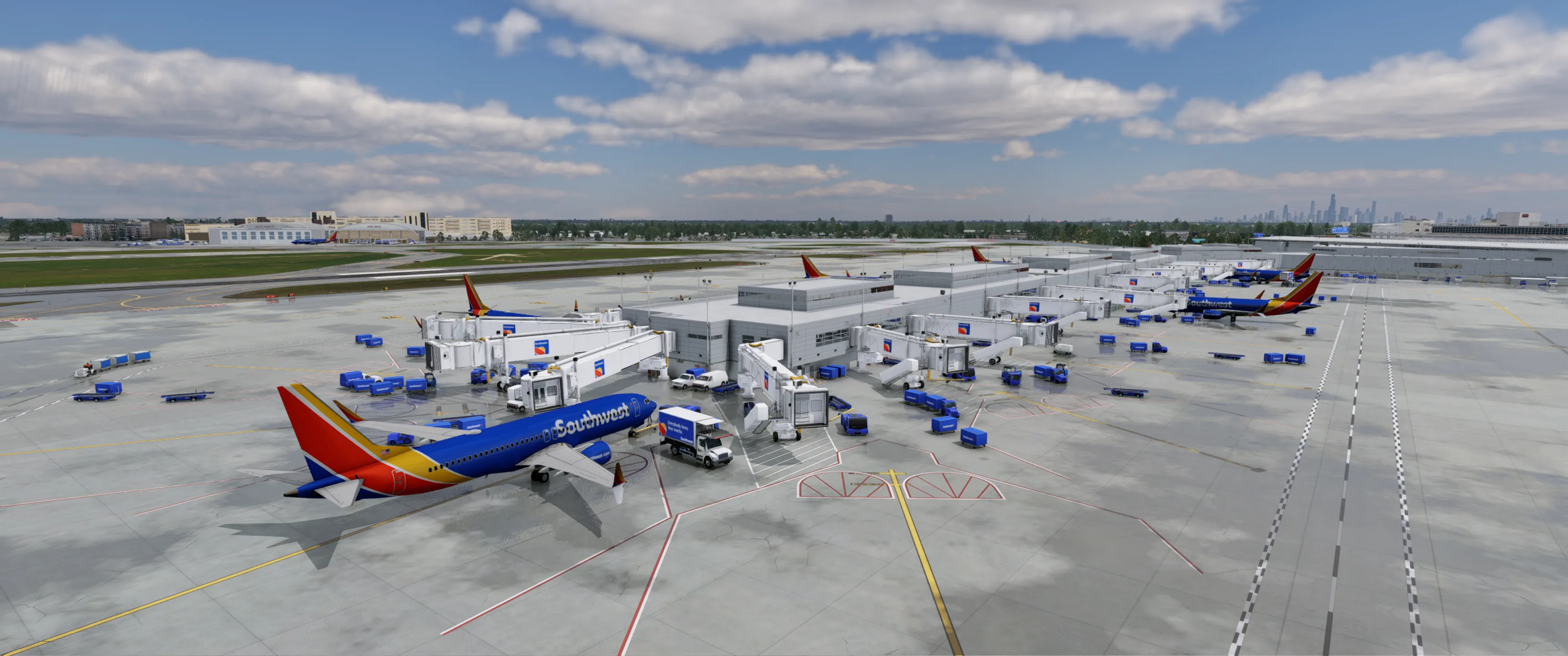 Аэропорт KMDW ( Чикаго, США ) + город