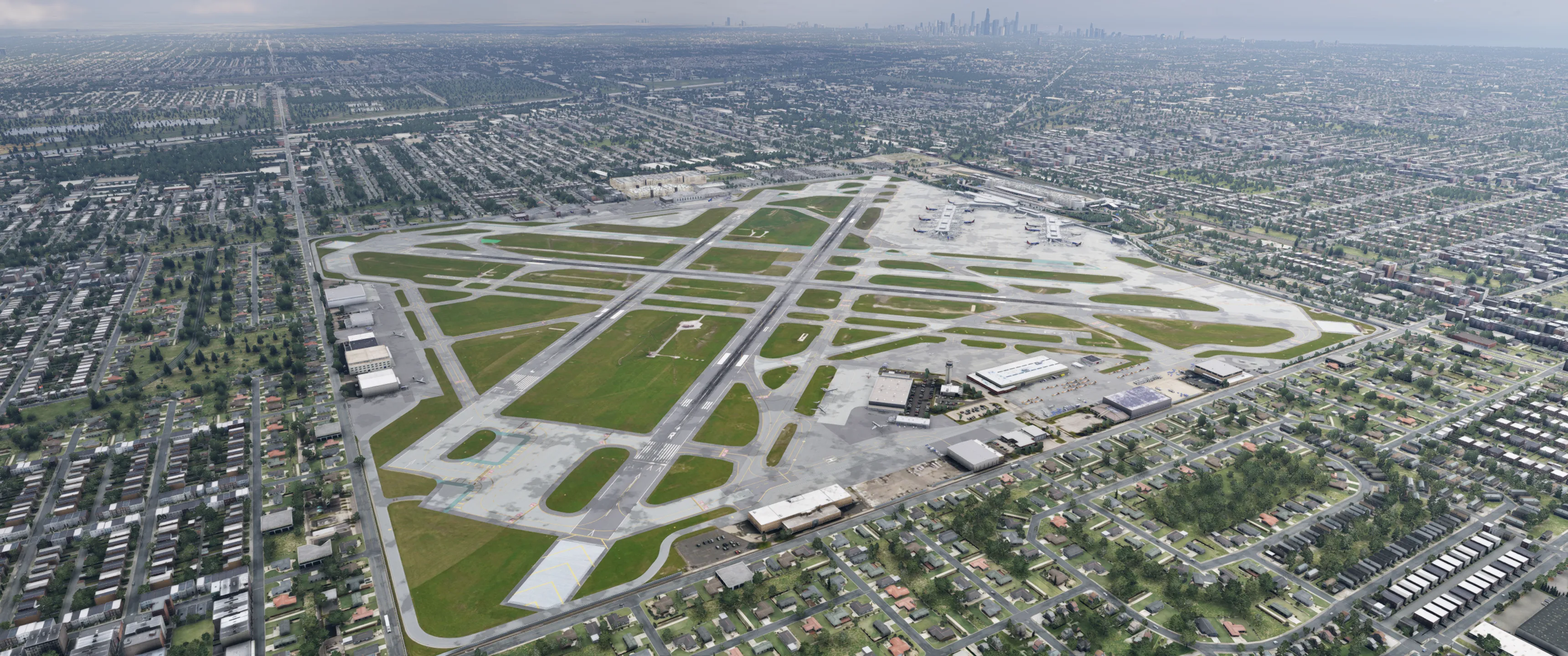 Аэропорт KMDW ( Чикаго, США ) + город