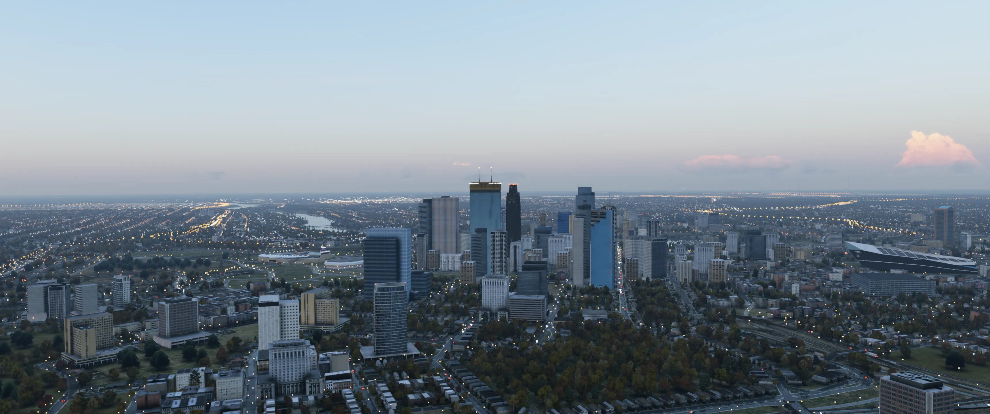 Аэропорт KMSP ( Миннеаполис, США ) + город