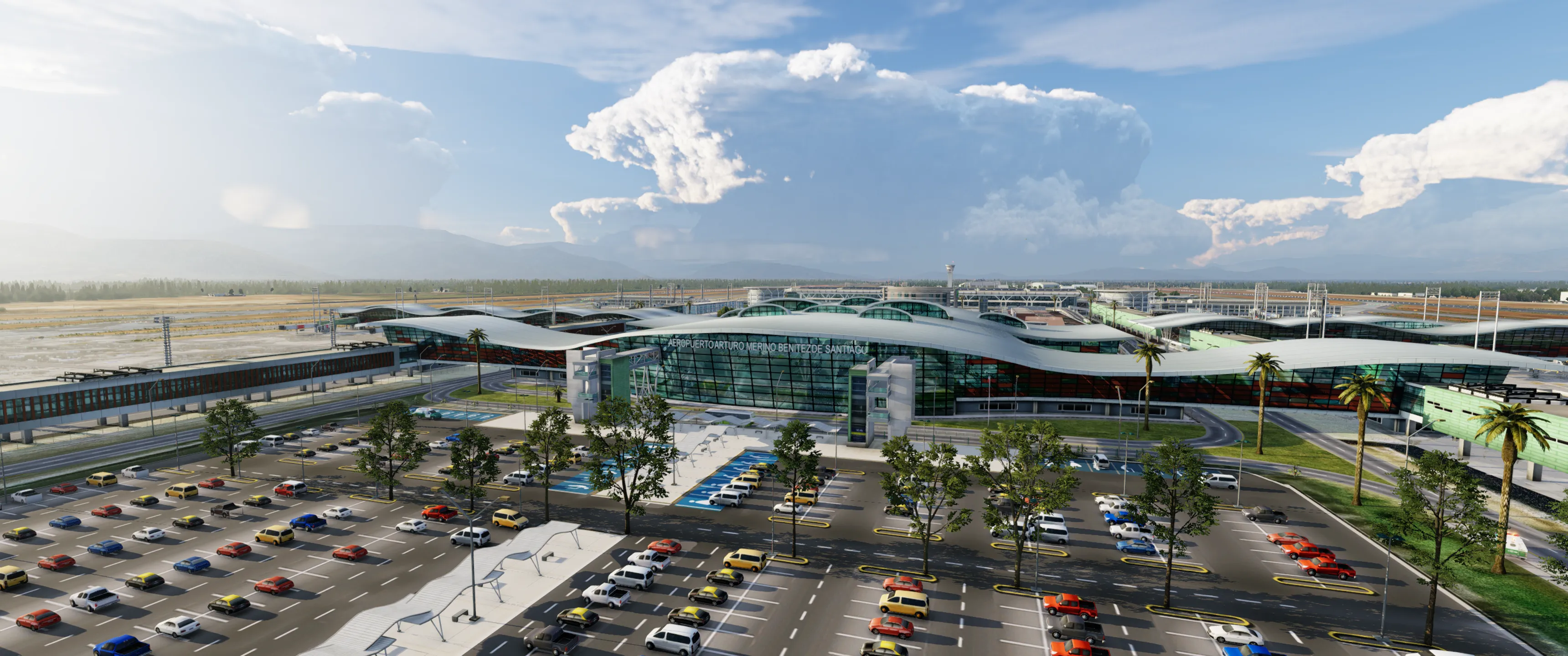 Аэропорт SCEL ( Сантьяго, Чили ) + лендмарки