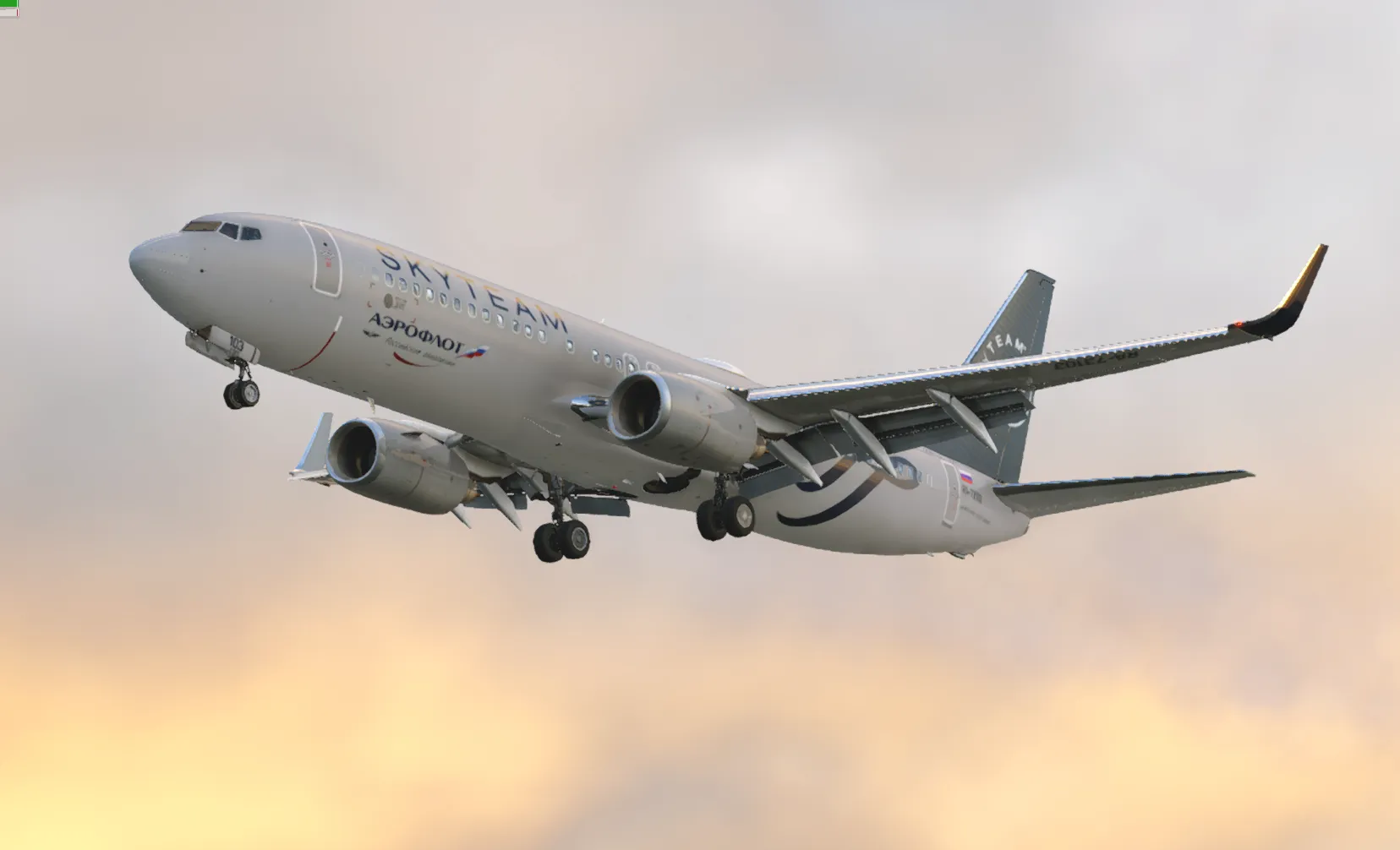 Aeroflot SkyTeam Livery LevelUp 737NG