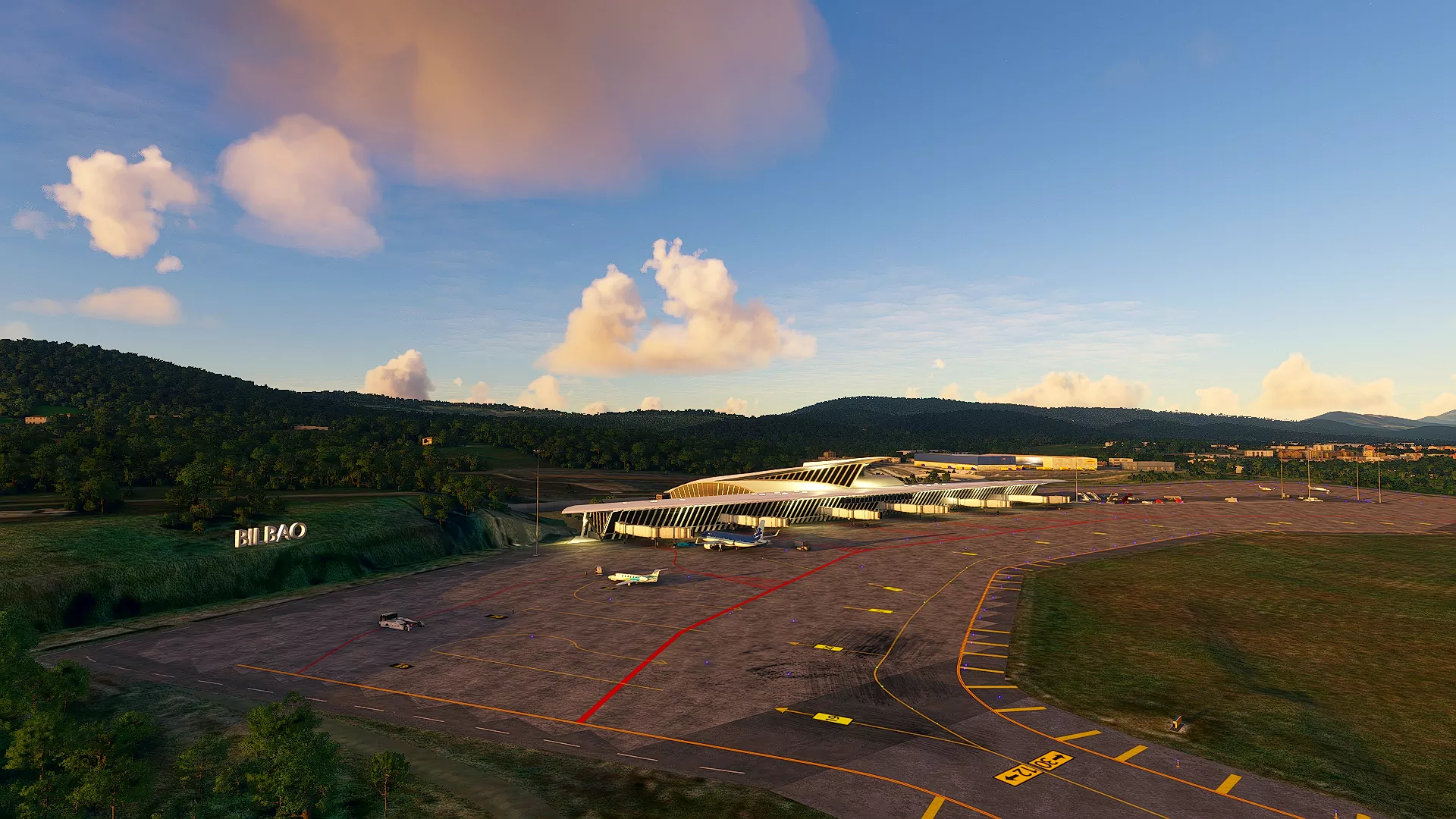 Аэропорт LEBB ( Бильбао, Испания )