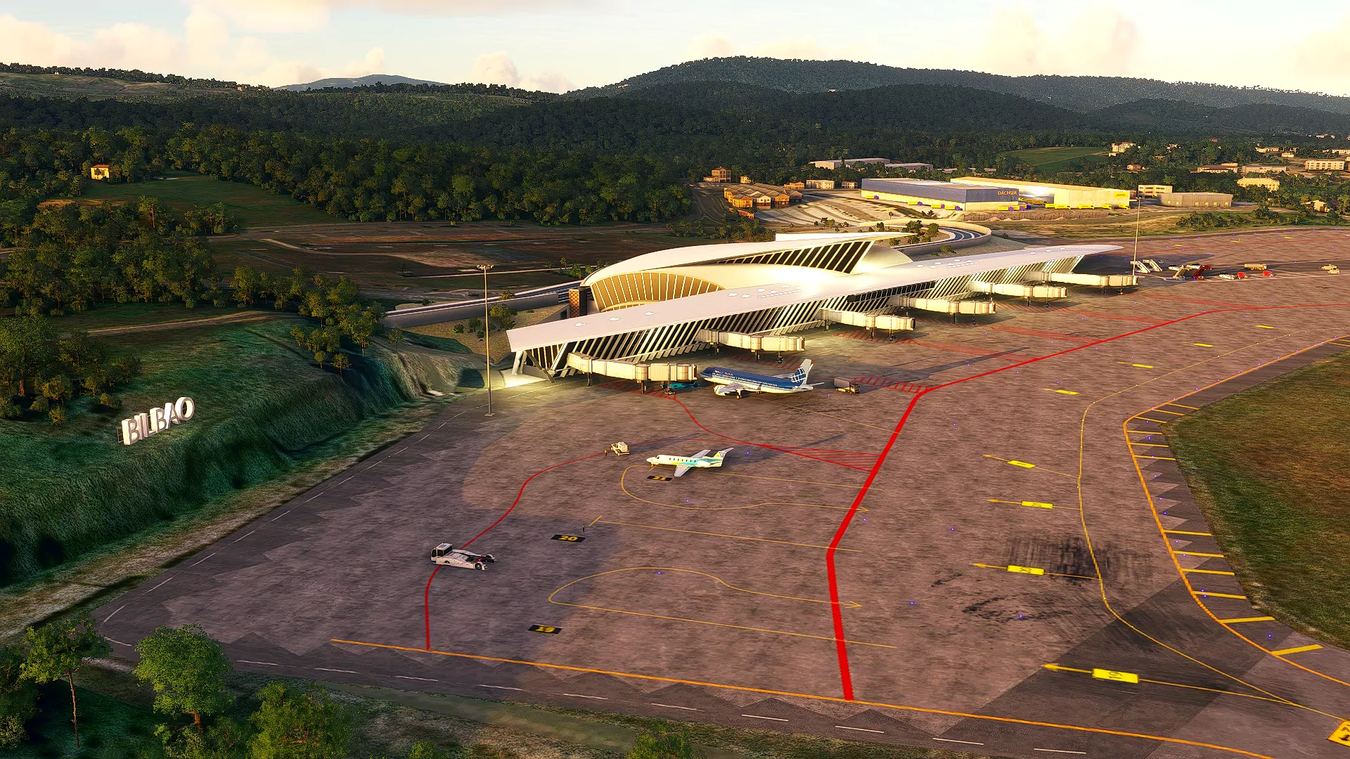 Аэропорт LEBB ( Бильбао, Испания )