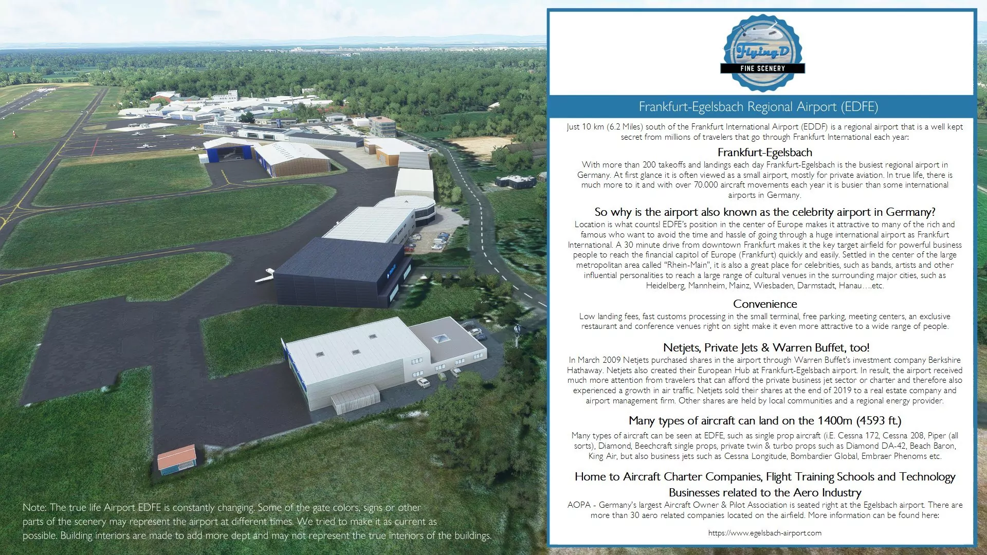 Аэропорт EDFE ( Эгельсбах, Германия )