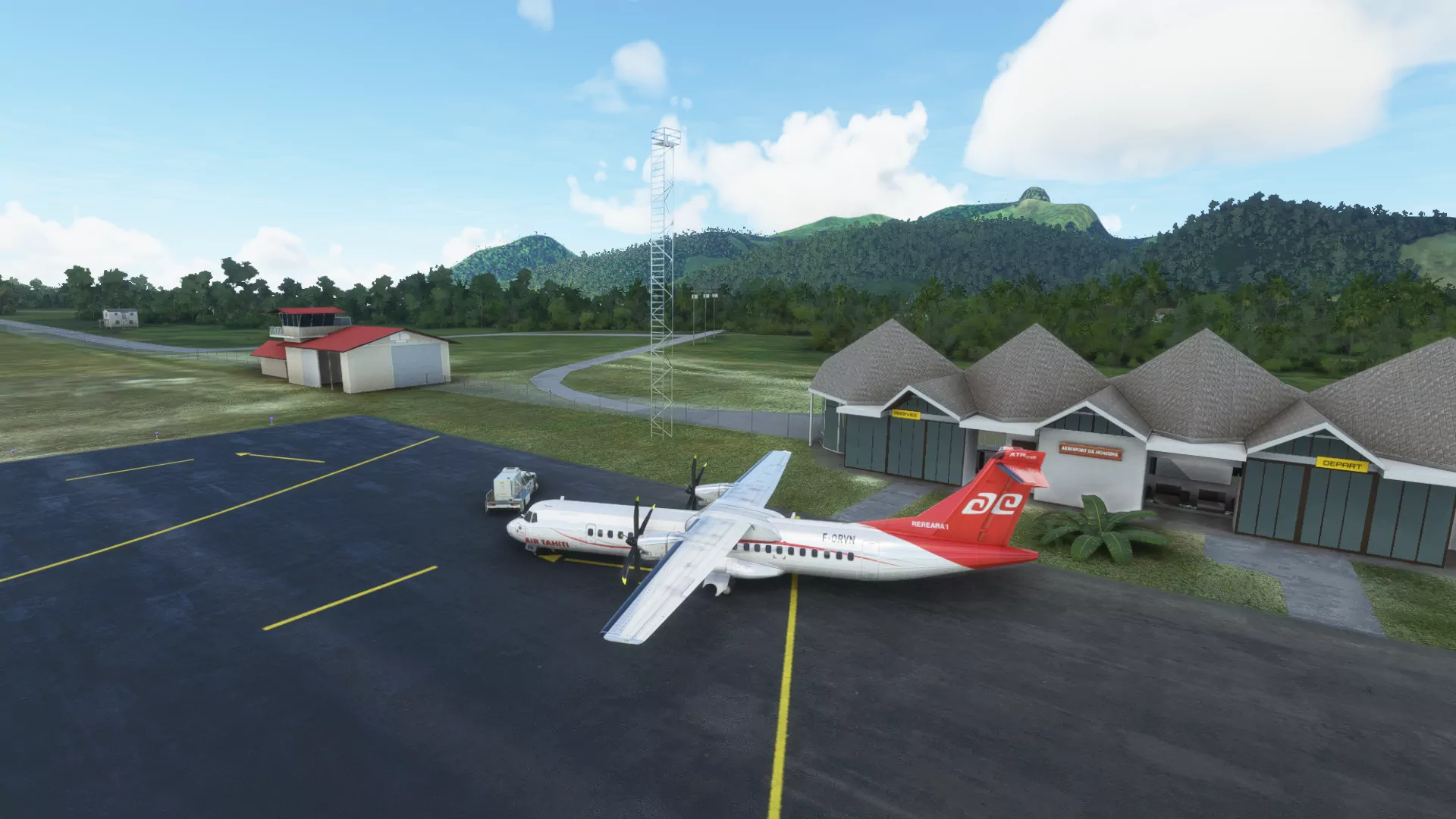 Аэропорт NTTH ( Хуахине, Французская Полинезия )