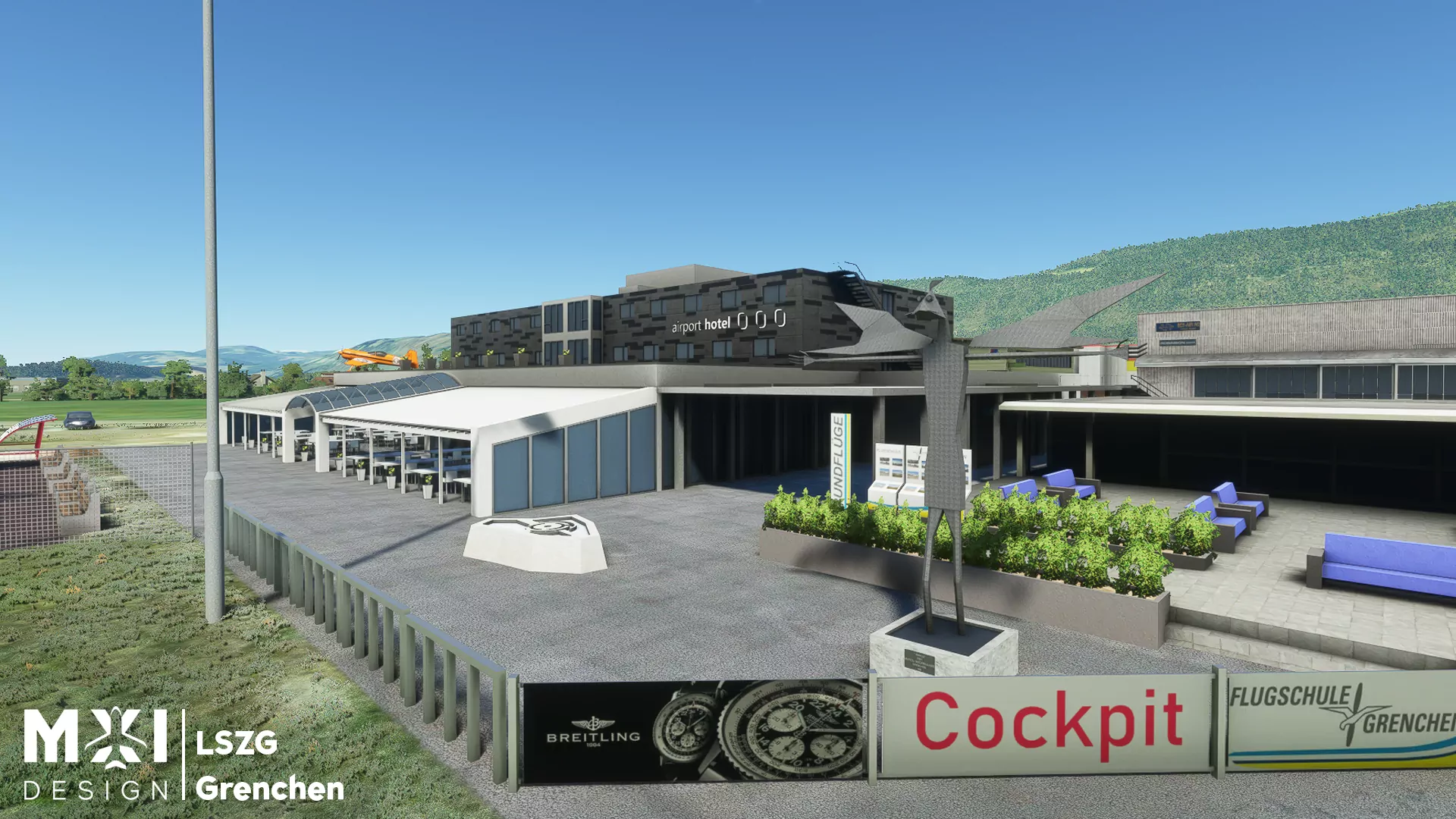 Аэропорт LSZG ( Гренхен, Швейцария )