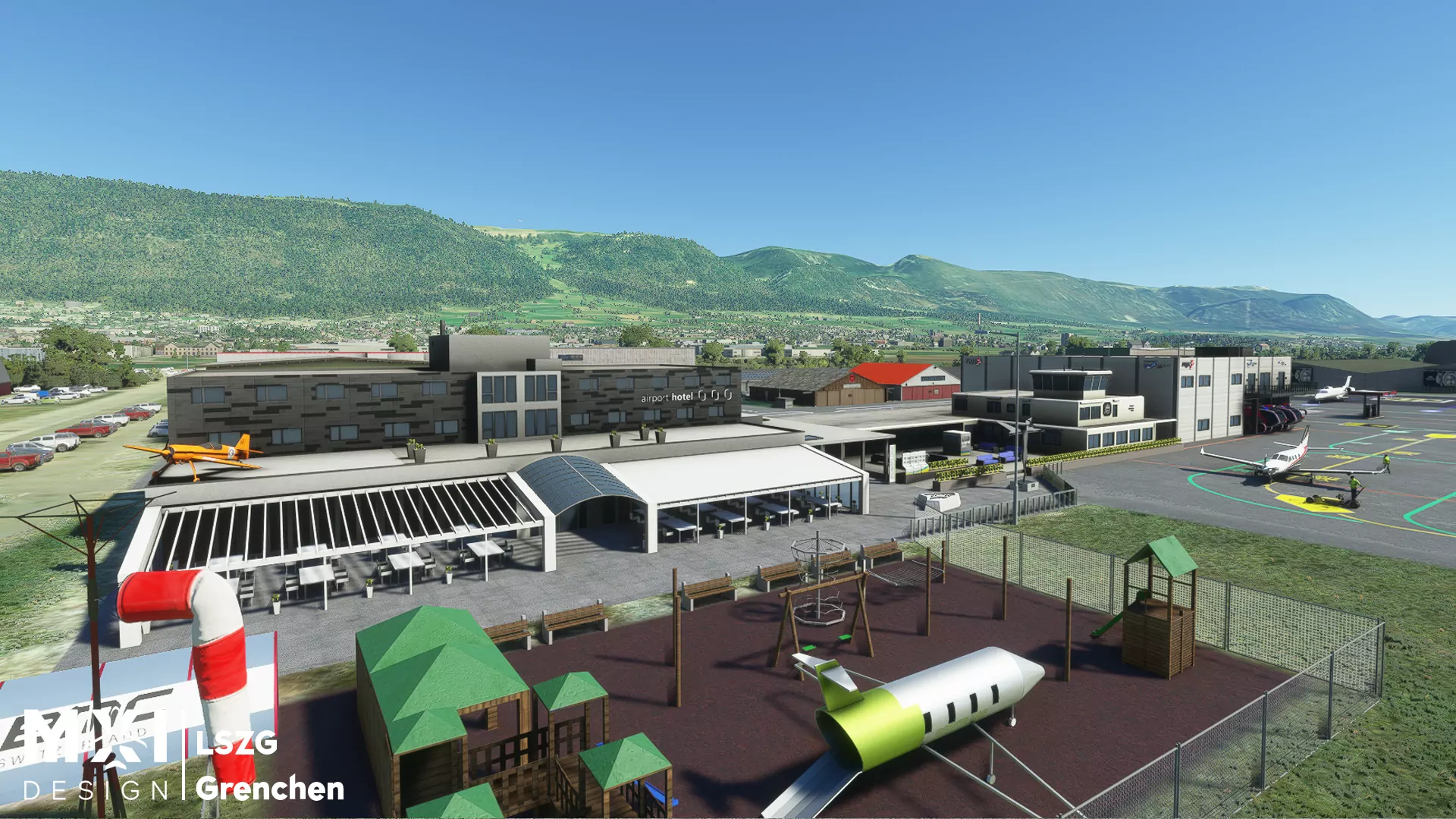 Аэропорт LSZG ( Гренхен, Швейцария )