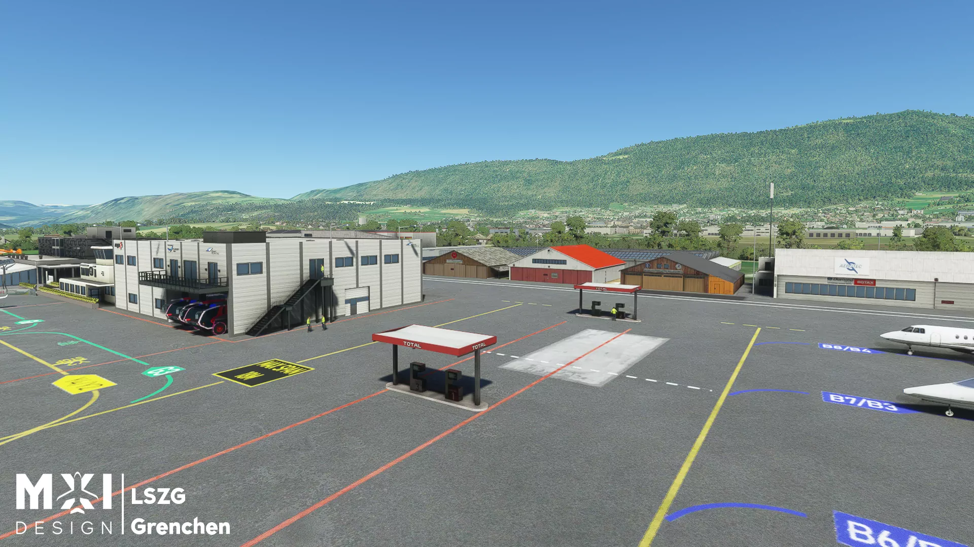 Аэропорт LSZG ( Гренхен, Швейцария )