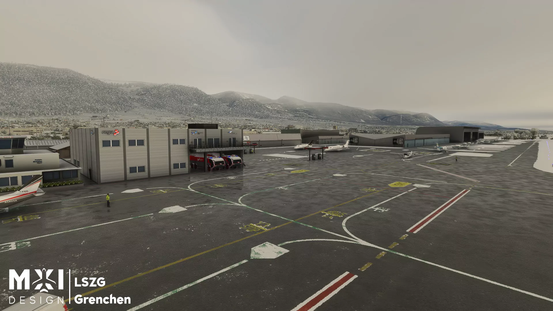 Аэропорт LSZG ( Гренхен, Швейцария )