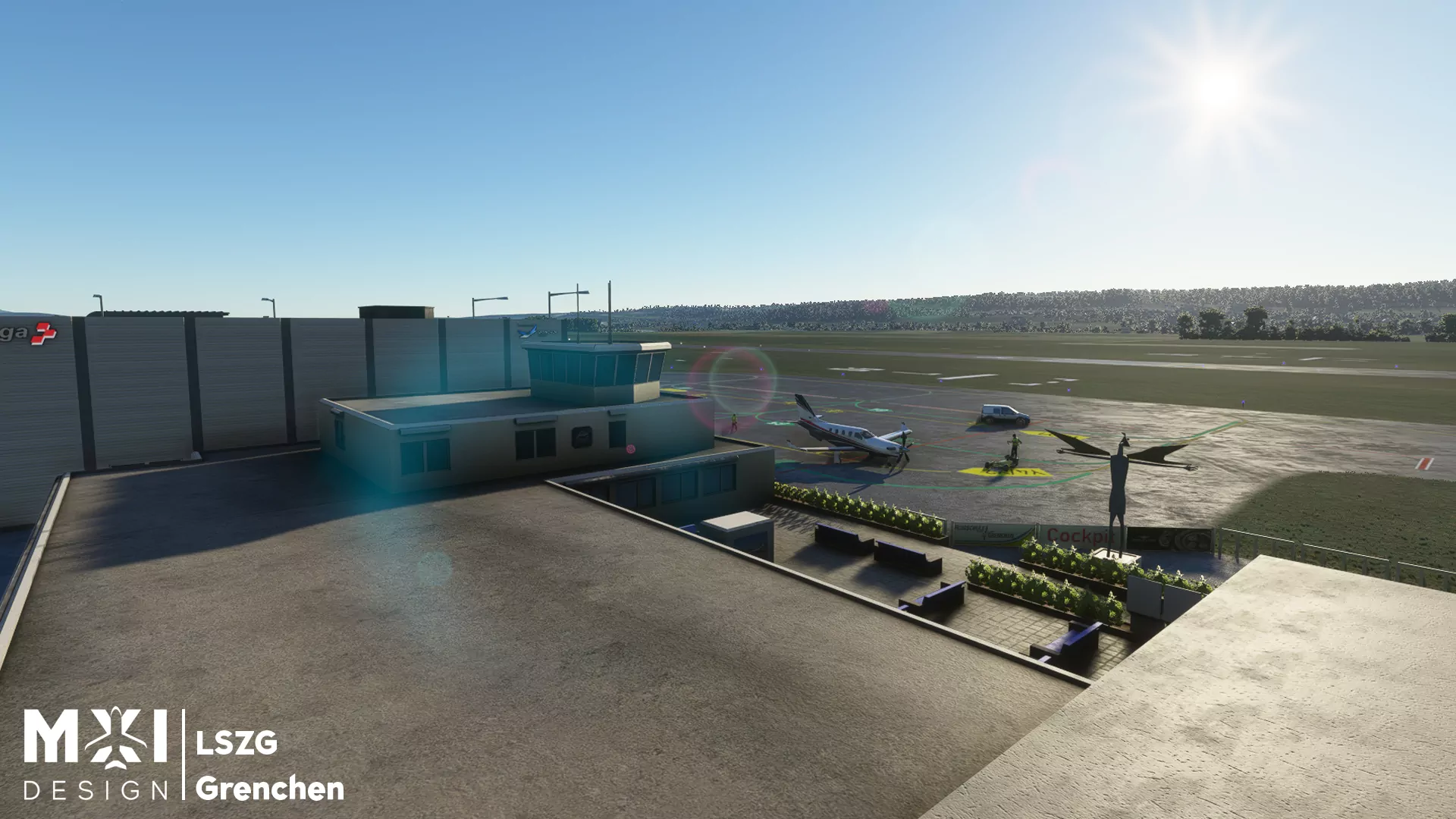 Аэропорт LSZG ( Гренхен, Швейцария )