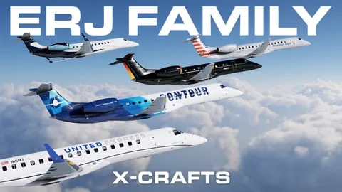 Embraer ERJ Family 2.0 by X-Crafts для X-Plane 12